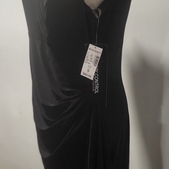 Dressbarn Size 6 Tummy Control Black Dress with tags - Picture 3 of 7